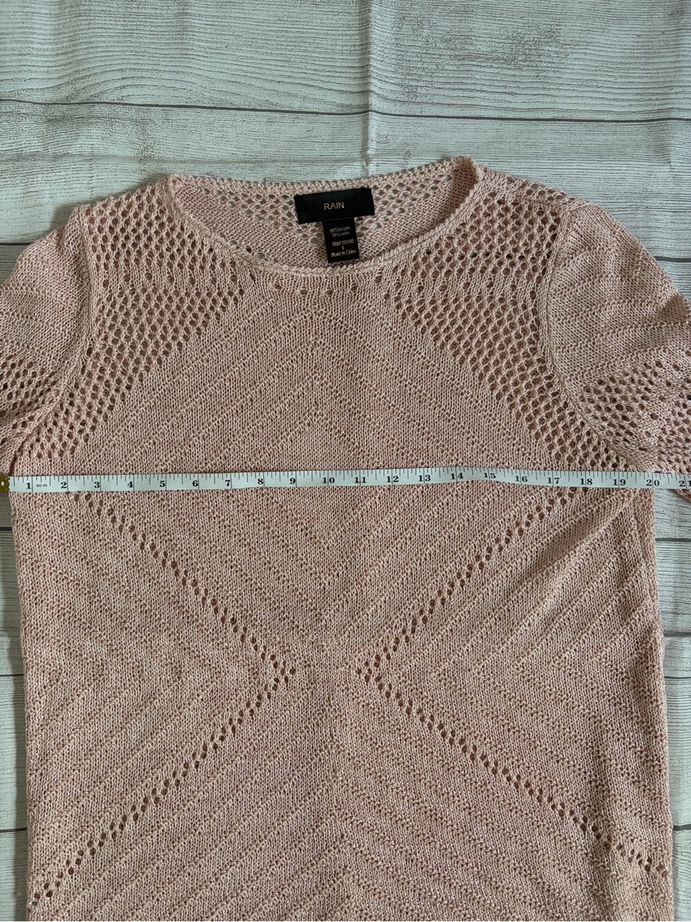 Rain Rose Pink Knit 3/4 Sleeve Sweater - Picture 5 of 5